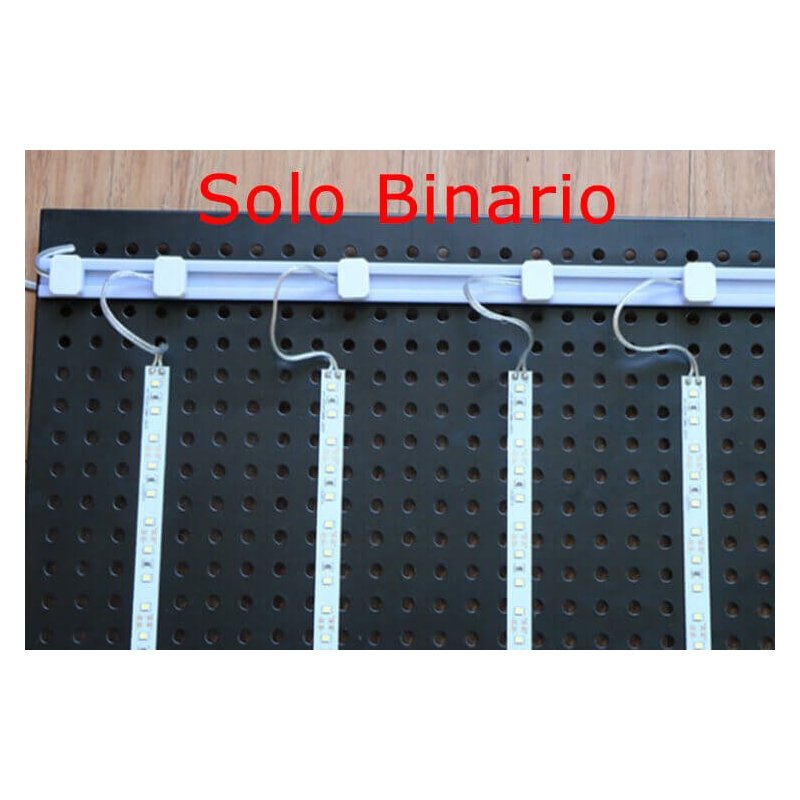 2 Metri Sistema Binario Guida Barra Plastica Elettrificata Per Striscia Faretto Led Per Scaffalatura Sottopensile Colore Bianco