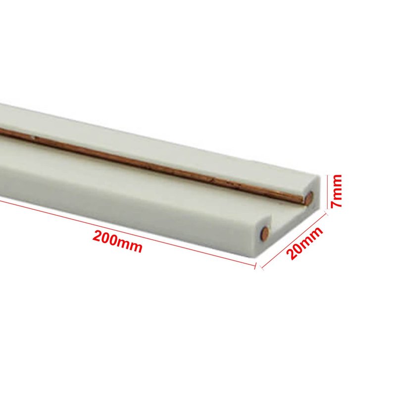 2 Metri Sistema Binario Guida Barra Plastica Elettrificata Per Striscia Faretto Led Per Scaffalatura Sottopensile Colore Bianco