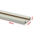 2 Metri Sistema Binario Guida Barra Plastica Elettrificata Per Striscia Faretto Led Per Scaffalatura Sottopensile Colore Bianco