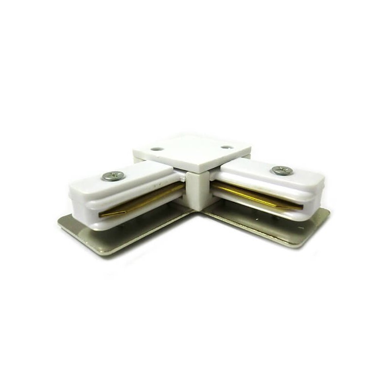 Giunto a L Connettore Per Binario Dei Faretti Led A Binario Modello L Colore Bianco Per Mono Fase