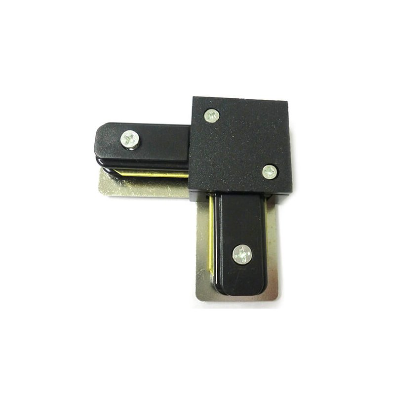 Giunto a L Connettore Per Binario Dei Faretti Led A Binario Modello L Colore Nero Per Mono Fase