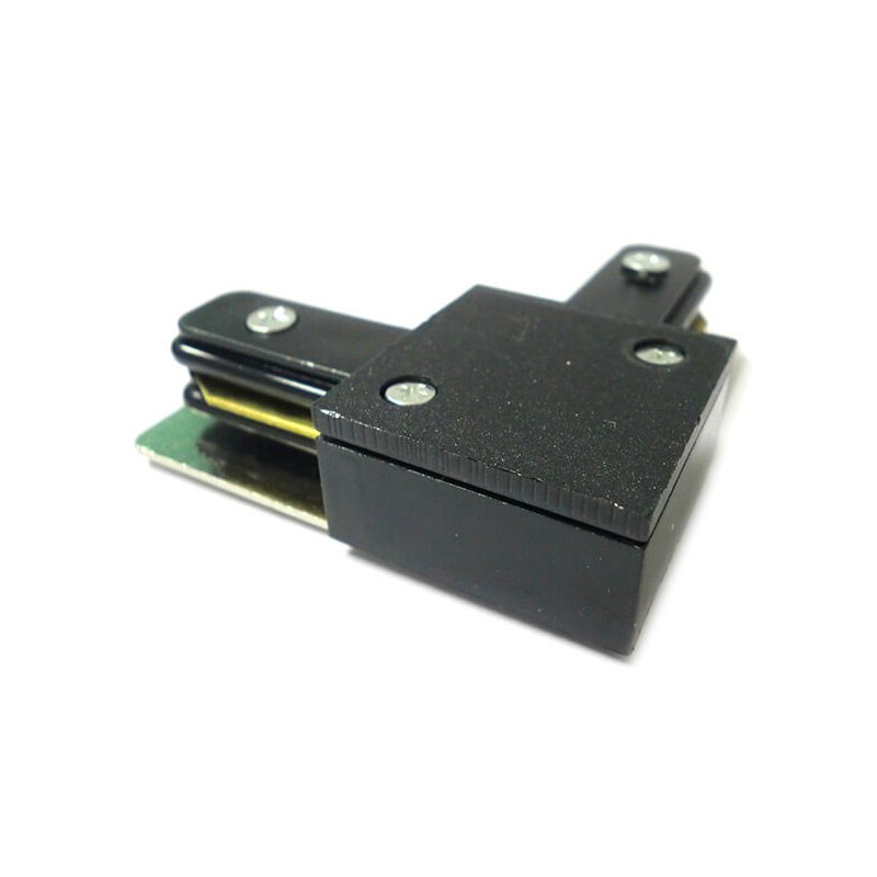 Giunto a L Connettore Per Binario Dei Faretti Led A Binario Modello L Colore Nero Per Mono Fase