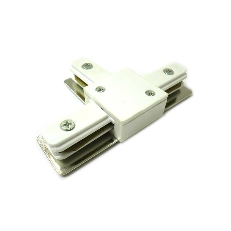 Giunto a T Connettori Per Binario Dei Faretti Led A Binario Modello T Colore Bianco Per Mono Fase