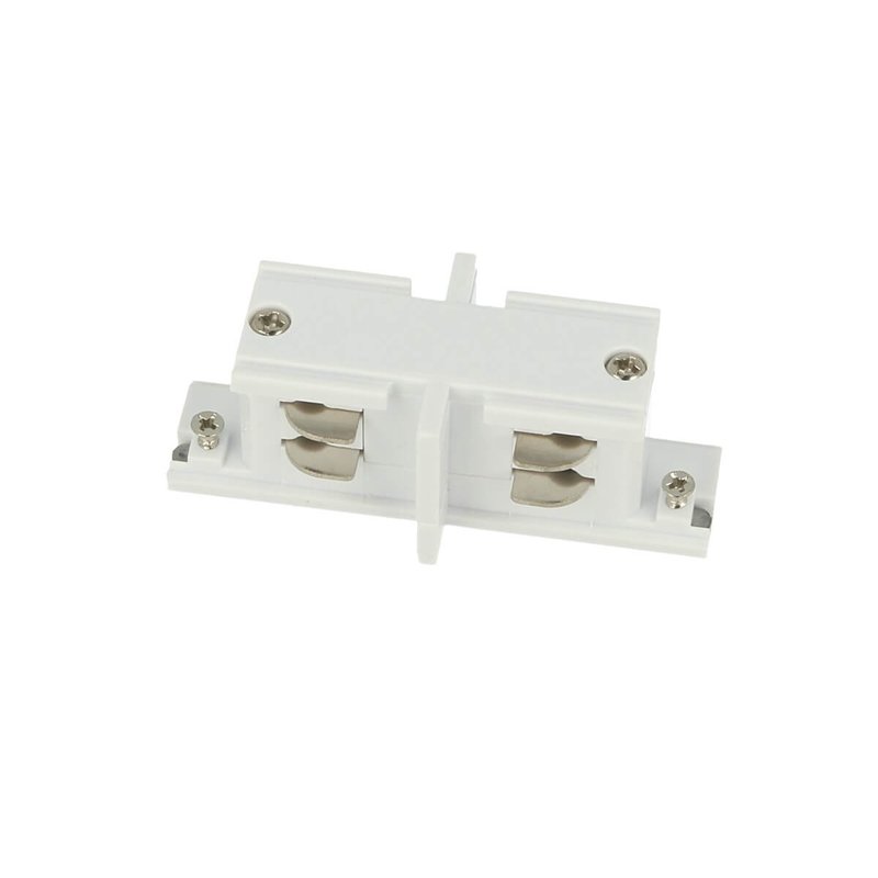 Connettore Giunto Lineare Forma I Colore Bianco Per Barra Sistema Binario Trifase CB40103