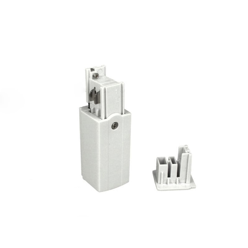Kit Connettore Alimentazione Sinistra + Terminale Chiusura Colore Bianco Per Binario Guida Trifase CB40103