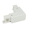 Connettore Giunto Forma L Sinistro Colore Bianco Per Barra Sistema Binario Trifase CB40103