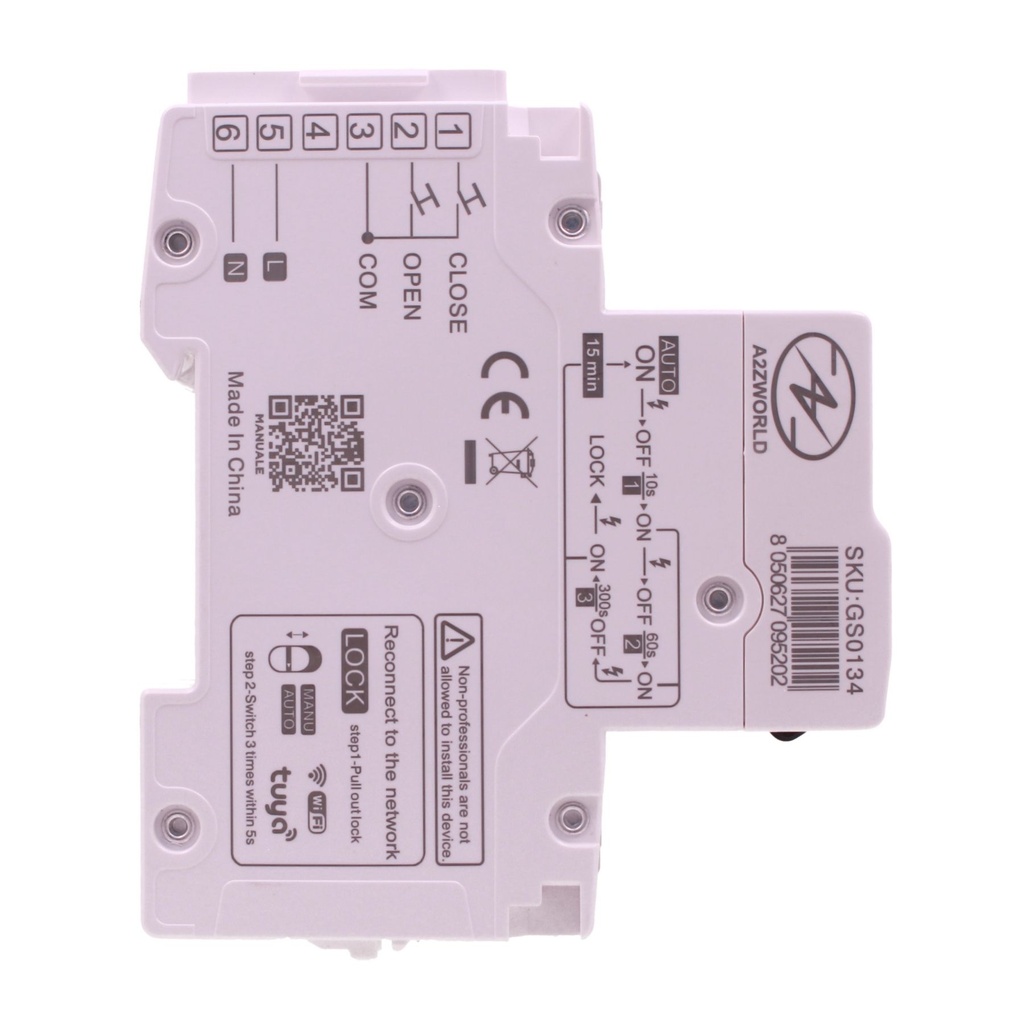 RCCB Interruttore Differenziale Selettivo WIFI Riarmabile, Tipo A S 300mA/0.3A 3P+N 4M 10kA AC 400V IP20 Elettromeccanico IEC61008-1 GYL9, Corrente Disponibili 40A 63A 100A - GC84399RW