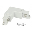 Connettore Giunto Forma L Sinistro Colore Bianco Per Barra Sistema Binario Trifase CB40103