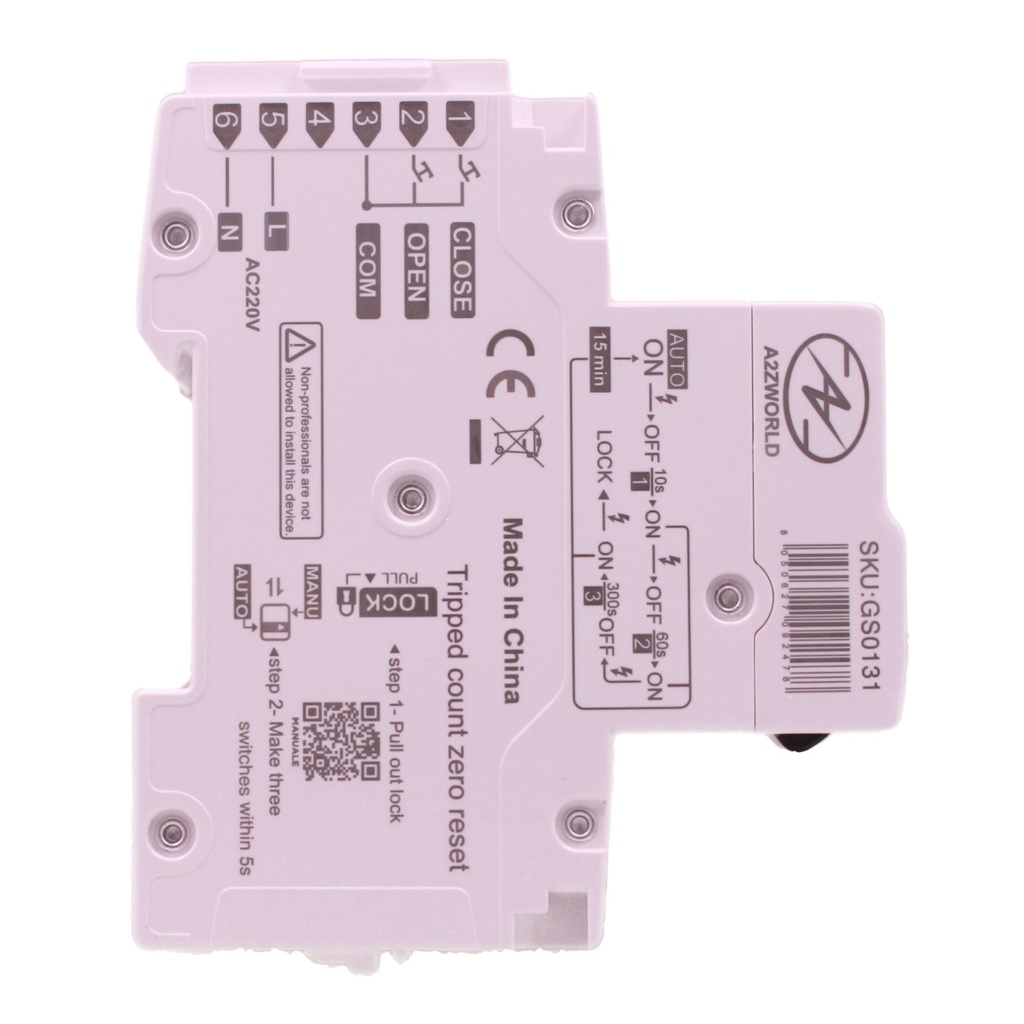RCCB Interruttore Differenziale Selettivo Con Riarmo Automatico, Tipo A S 500mA/0.5A 3P+N 4M 10kA AC 400V IP20 Elettromeccanico IEC61008-1 GYL9, Corrente Disponibili 63A 100A - GC84599RA