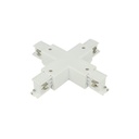 Connettore Giunto Forma X Colore Bianco Per Barra Sistema Binario Trifase CB40103