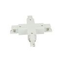 Connettore Giunto Forma X Colore Bianco Per Barra Sistema Binario Trifase CB40103