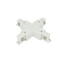 Connettore Giunto Forma X Colore Bianco Per Barra Sistema Binario Trifase CB40103