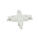 Connettore Giunto Forma X Colore Bianco Per Barra Sistema Binario Trifase CB40103