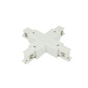 Connettore Giunto Forma X Colore Bianco Per Barra Sistema Binario Trifase CB40103