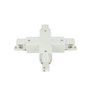 Connettore Giunto Forma X Colore Bianco Per Barra Sistema Binario Trifase CB40103