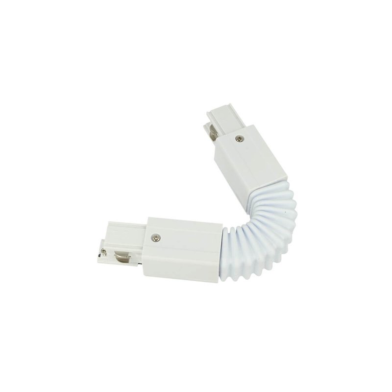 Connettore Giunto Curvabile Forma L Colore Bianco Per Barra Sistema Binario Trifase CB40103