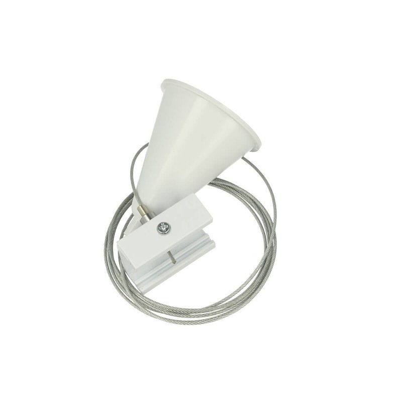 Kit Cavo Sospensione Per Binario Trifase Colore Bianco Filo Da 150cm Per Un Lato CB40103