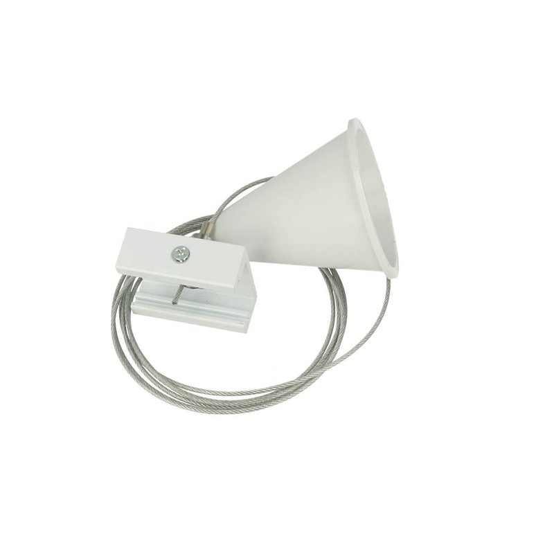 Kit Cavo Sospensione Per Binario Trifase Colore Bianco Filo Da 150cm Per Un Lato CB40103
