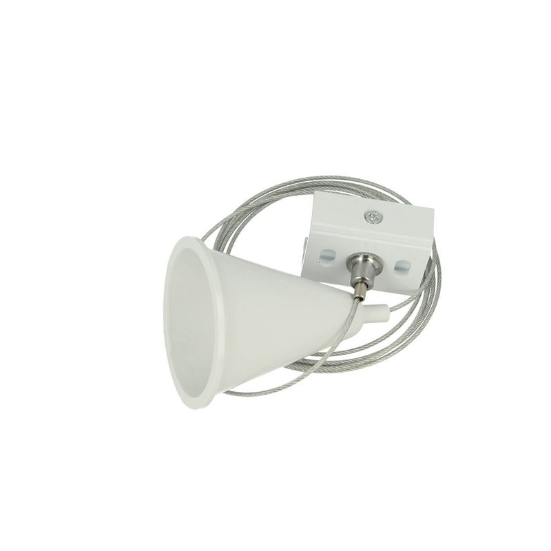 Kit Cavo Sospensione Per Binario Trifase Colore Bianco Filo Da 150cm Per Un Lato CB40103