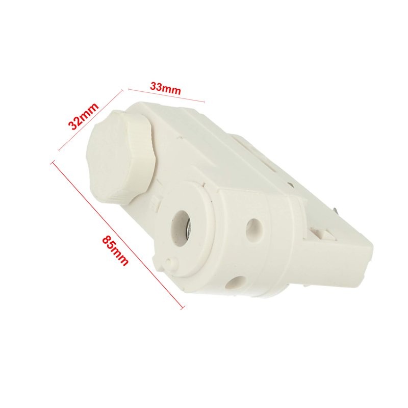 Testa Alimentazione Del Faro Led Colore Bianco Con Morsetti Per Binario Trifase CB40103