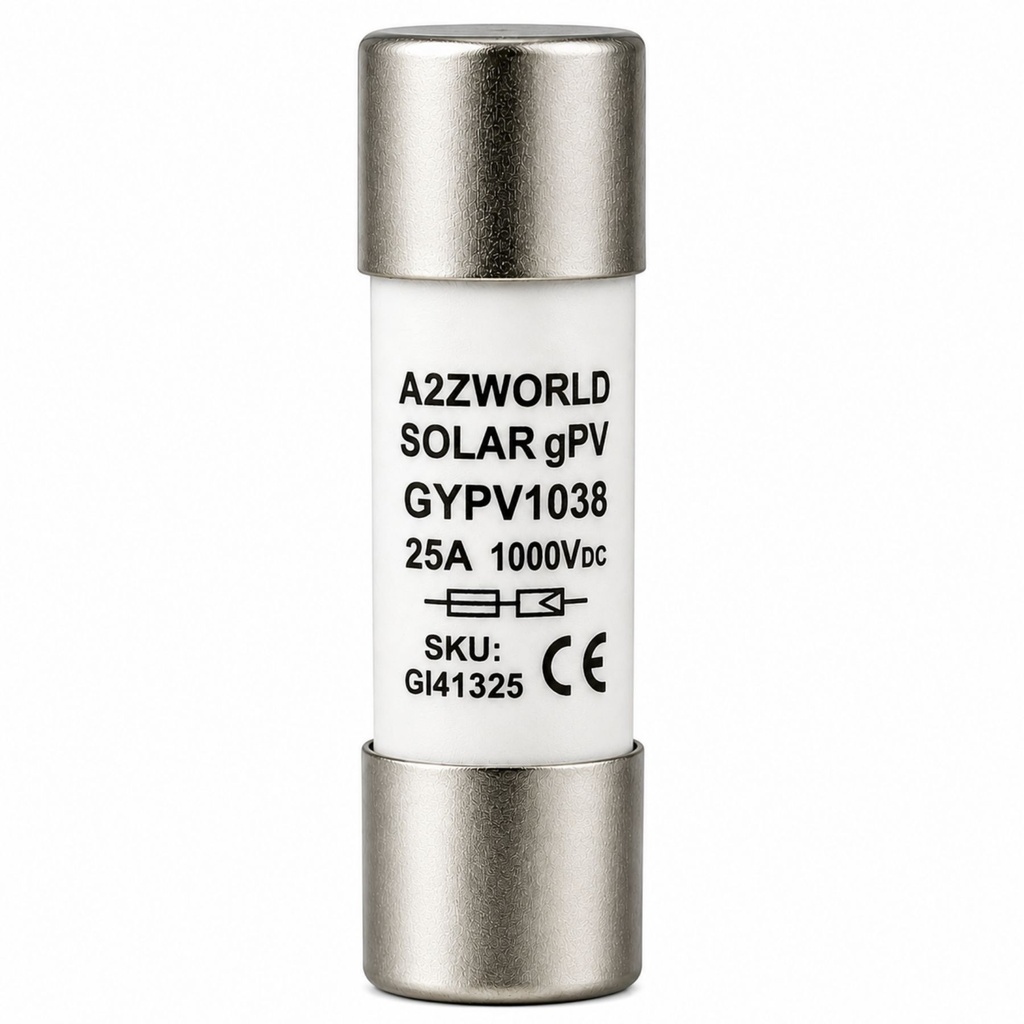 10 Pezzi Fusibili DC 1000V D10X38mm Per Fotovoltaico IP20 IEC60269, Disponibili 15A 20A 25A 30A - GI41325