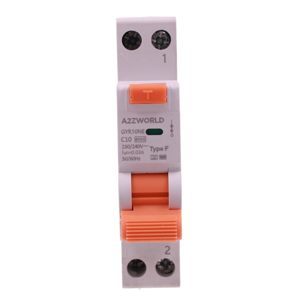 RCBO Interruttore Magnetotermico Differenziale Tipo F Slim 1 Modulo DIN, Curva C 1P+N 6000A 30mA AC 230V IP20, Corrente Disponibili 6A 10A 16A 20A 25A 32A 40A - GB91310