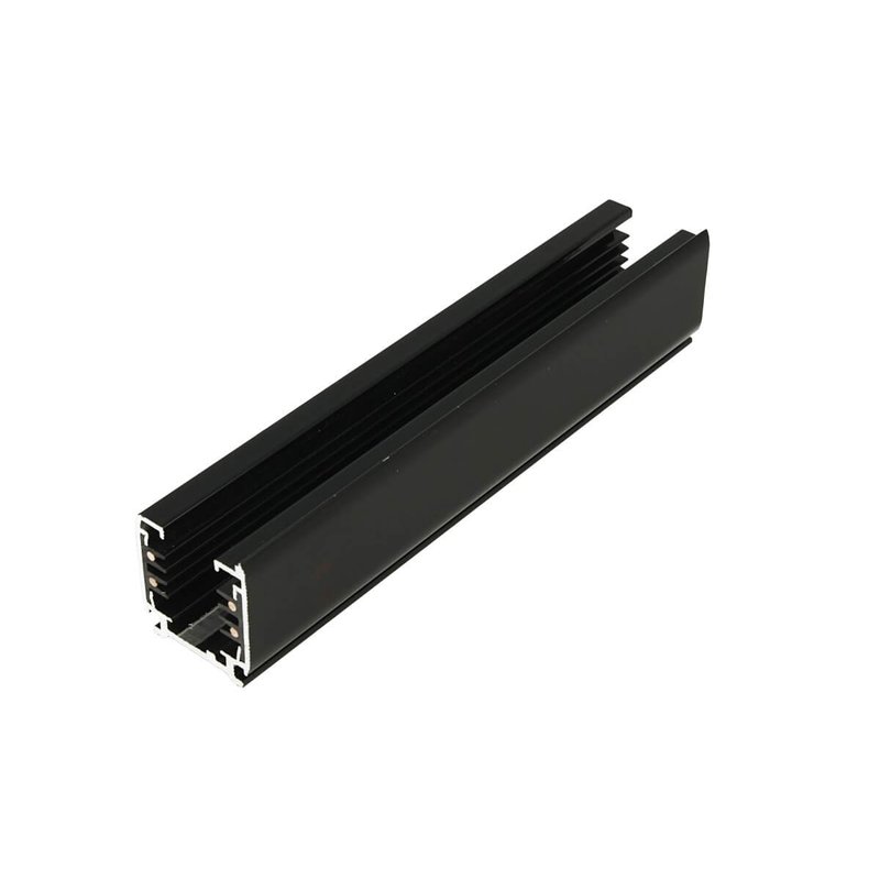Solo Binario Guida Trifase Quadrato Da 3 Metri Colore Nero Per Controllare 3 Gruppi Di Fari Led Nella Stessa Barra Da Soffitto O A Sospensione