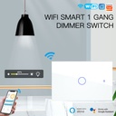 A2ZWORLD Interruttore Da Incasso Scatola 503, Touch Bianco, WIFI 2.4G Matter, TUYA, Smart Life,Apple Home, Google Home, Alexa, SmartThings, 10A, AC 90-250V, 50/60HZ, 120X72X38mm, IP20,Disponibili 1,2,3 Tasti - MMC7851W