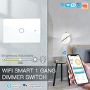 A2ZWORLD Interruttore Da Incasso Scatola 503, Touch Bianco, WIFI 2.4G Matter, TUYA, Smart Life,Apple Home, Google Home, Alexa, SmartThings, 10A, AC 90-250V, 50/60HZ, 120X72X38mm, IP20,Disponibili 1,2,3 Tasti - MMC7851W