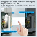 A2ZWORLD Interruttore Da Incasso Scatola 503, Touch Bianco, WIFI 2.4G Matter, TUYA, Smart Life,Apple Home, Google Home, Alexa, SmartThings, 10A, AC 90-250V, 50/60HZ, 120X72X38mm, IP20,Disponibili 1,2,3 Tasti - MMC7851W