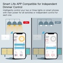 A2ZWORLD Interruttore Da Incasso Scatola 503, Touch Bianco, WIFI 2.4G Matter, TUYA, Smart Life,Apple Home, Google Home, Alexa, SmartThings, 10A, AC 90-250V, 50/60HZ, 120X72X38mm, IP20,Disponibili 1,2,3 Tasti - MMC7851W