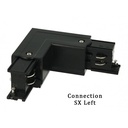 Connettore Giunto Forma L Sinistro Colore Nero Per Barra Sistema Binario Trifase CB40203