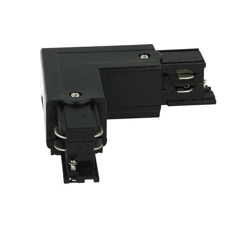 Connettore Giunto Forma L Sinistro Colore Nero Per Barra Sistema Binario Trifase CB40203