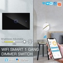 A2ZWORLD Interruttore Da Incasso Scatola 503, Touch Nero, WIFI 2.4G Matter, TUYA, Smart Life,Apple Home, Google Home, Alexa, SmartThings, 10A, AC 90-250V, 50/60HZ, 120X72X38mm, IP20,Disponibili 1,2,3 Tasti - MMC7851B