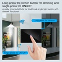 A2ZWORLD Interruttore Da Incasso Scatola 503, Touch Nero, WIFI 2.4G Matter, TUYA, Smart Life,Apple Home, Google Home, Alexa, SmartThings, 10A, AC 90-250V, 50/60HZ, 120X72X38mm, IP20,Disponibili 1,2,3 Tasti - MMC7851B