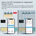 A2ZWORLD Interruttore Da Incasso Scatola 503, Touch Nero, WIFI 2.4G Matter, TUYA, Smart Life,Apple Home, Google Home, Alexa, SmartThings, 10A, AC 90-250V, 50/60HZ, 120X72X38mm, IP20,Disponibili 1,2,3 Tasti - MMC7851B