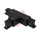 Connettore Giunto Forma T Sinistro Colore Nero Per Barra Sistema Binario Trifase CB40203