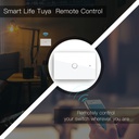 A2ZWORLD Interruttore Da Scatola 503, Touch Bianco, WIFI 2.4G+BLE+RF 433MHz, Bluetooth BLE Mesh, TUYA Smart Life, 220V 10A, 120X72X38mm Per Scatola 503, IP20,Disponibili 1,2,3 Tasti - MMC7951W