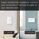 A2ZWORLD Interruttore Da Scatola 503, Touch Bianco, WIFI 2.4G+BLE+RF 433MHz, Bluetooth BLE Mesh, TUYA Smart Life, 220V 10A, 120X72X38mm Per Scatola 503, IP20,Disponibili 1,2,3 Tasti - MMC7951W