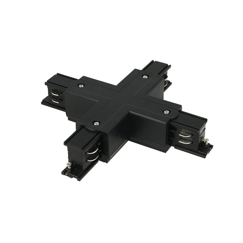 Connettore Giunto Forma X Colore Nero Per Barra Sistema Binario Trifase CB40203
