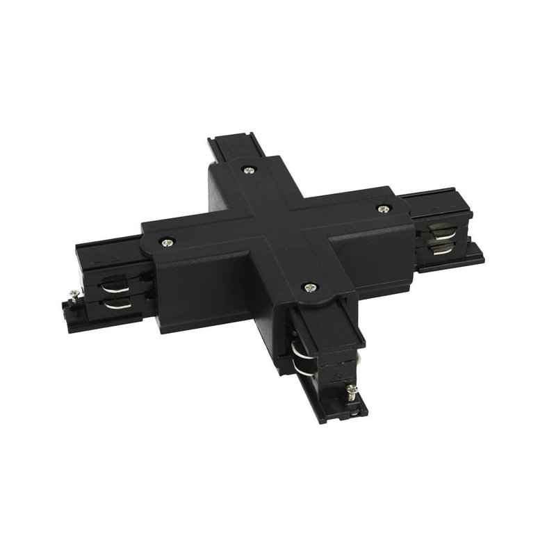 Connettore Giunto Forma X Colore Nero Per Barra Sistema Binario Trifase CB40203