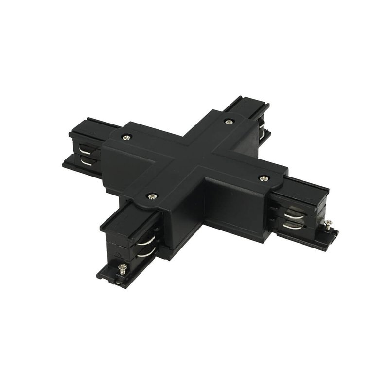 Connettore Giunto Forma X Colore Nero Per Barra Sistema Binario Trifase CB40203