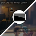A2ZWORLD Interruttore Da Scatola 503, Touch Nero, WIFI 2.4G+BLE+RF 433MHz, Bluetooth BLE Mesh, TUYA Smart Life, 220V 10A, 120X72X38mm Per Scatola 503, IP20, Disponibili 1,2,3 Tasti - MMC7951B