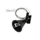 Kit Cavo Sospensione Per Binario Trifase Colore Nero Filo Da 150cm Per Un Lato CB40203