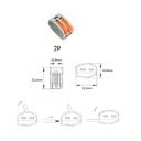10 Morsetti A Molla Con Connettori Terminali Conduttore Per Cavi Fili Elettrici Riutilizabile Elevata Sicurezza 2P 3P 4P 5P 8P - XY1112X