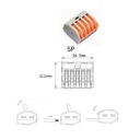 10 Morsetti A Molla Con Connettori Terminali Conduttore Per Cavi Fili Elettrici Riutilizabile Elevata Sicurezza 2P 3P 4P 5P 8P - XY1115X