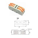 10 Morsetti Elettrici Rapidi con Leva Connettori Compatti per Fili Elettrici 1P 2P 3P - XY2222X