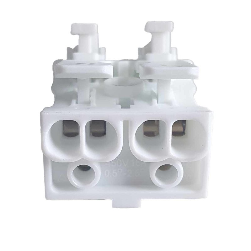 10 Morsetti a Molla Rapidi Doppio Click Bianco per Cavi e Morsettiera a Vite 2P 3P 4P 5P - XY2022X