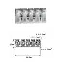 10 Morsetti a Molla Rapidi Doppio Click Bianco per Cavi e Morsettiera a Vite 2P 3P 4P 5P - XY2025X