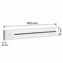 Sistema di Alimentazione a Binario Elettrificato, Multipresa Modulare da Parete, Binario 500mm 230V 32A Max 7360W - GN-GB40E-500-W